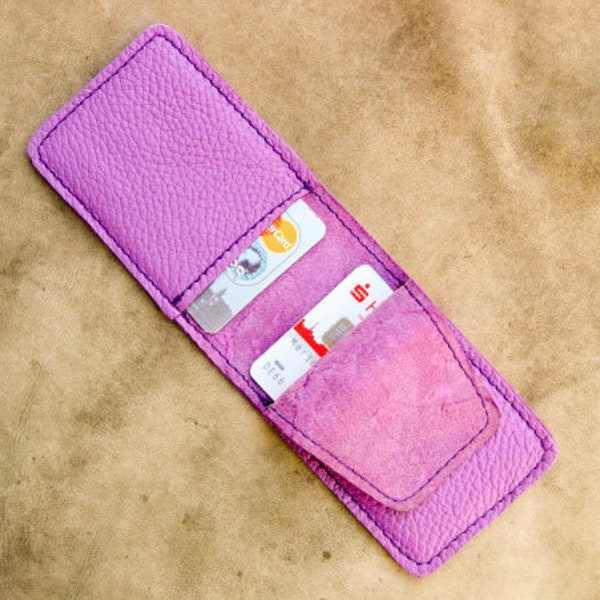 Etui carte MINI EC souple neuf cuir violet