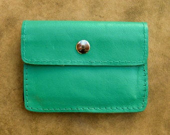 wallet XS; new goatskin turquoise green