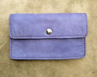 wallet XL; Recycled leather purple, very soft