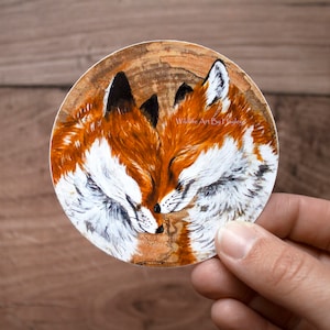 Fox vinyl sticker, wildlife art