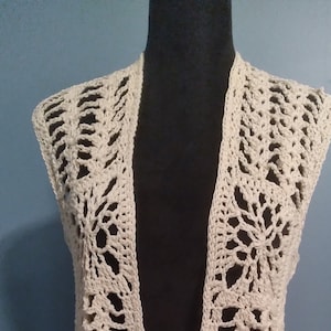 Custom Boho Crochet Vest, Made-to-Order, Ladies Vest, Hippy Vest