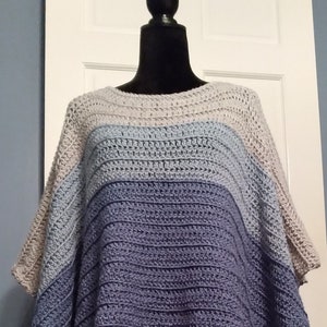 Striped Poncho, Made-to-Order, Adult, One Size