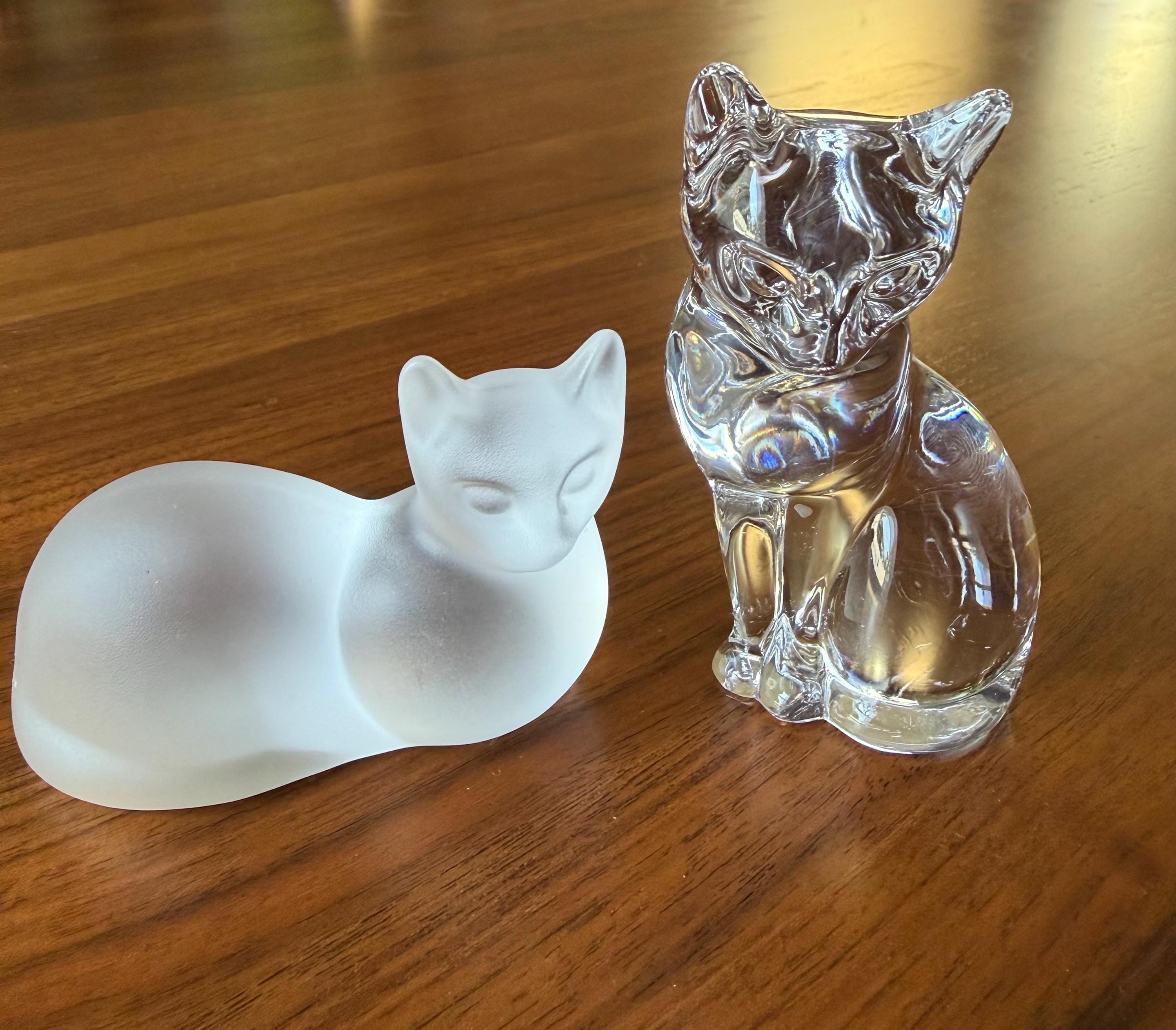 Vintage Lenox Glass Cat - Etsy