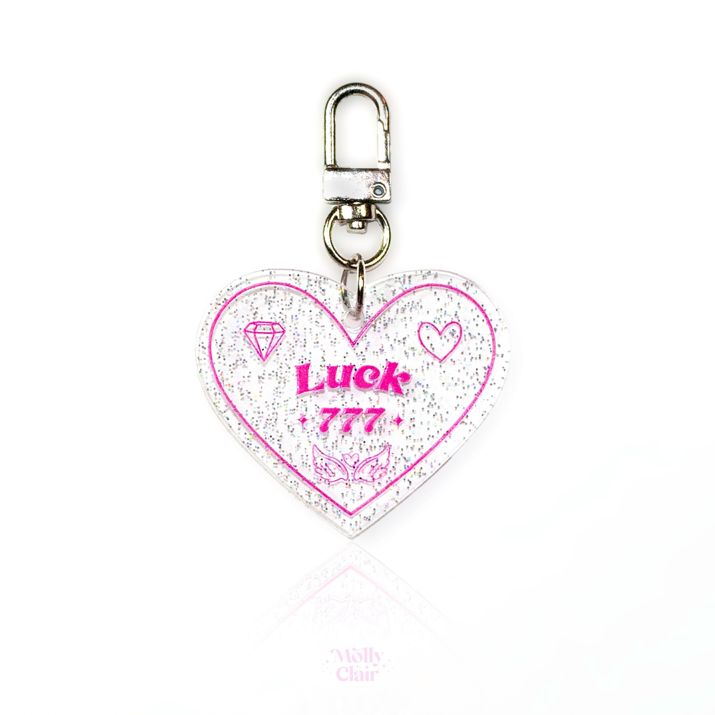 777 Angel Number Keychain: Clear Acrylic Lucky Charm - Etsy