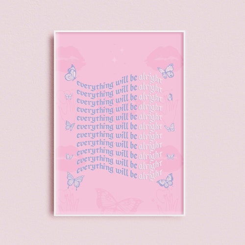 Pink Aesthetic Print Bedroom Print Large Wall Art Wall - Etsy