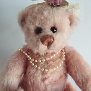 Ganz Cottage Collectibles Bear Jointed Bear Pink Plush 1999 by Lorraine 9&quot;