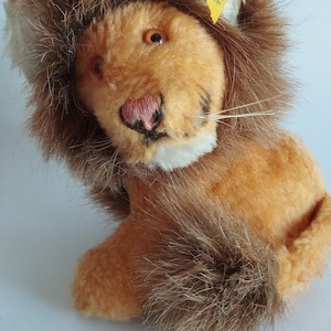 Vintage 70&#39;s Steiff Snuffy Lion Dralon Plush 6&quot; EAN 3518/14