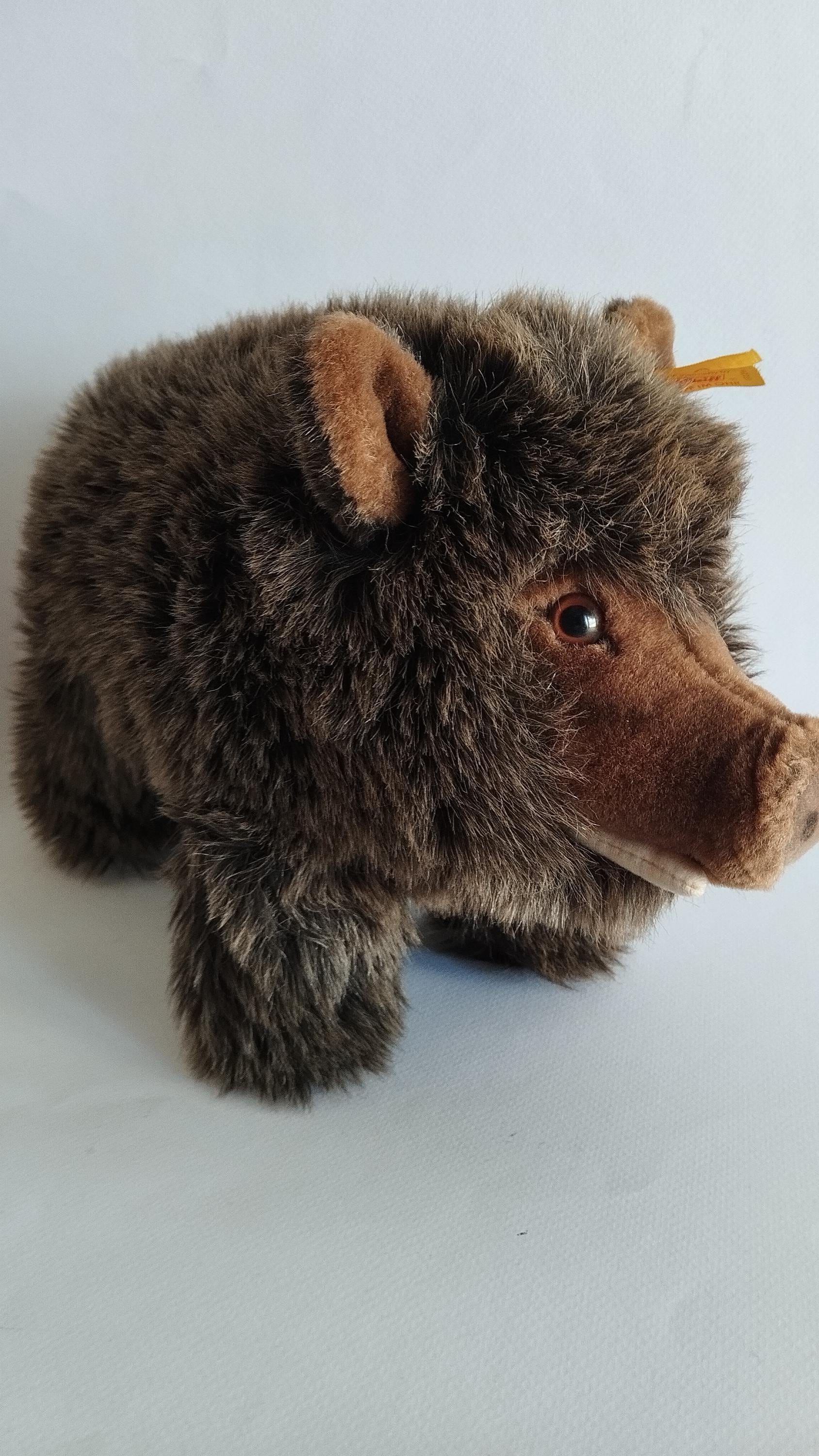 Vintage Steiff Large Bora the Wild Boar Woven Plush EAN