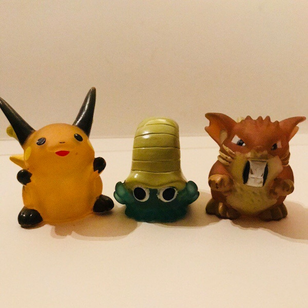 Clear 1996 Raichu Omanyte Ratticate nintendo Pokemon bandai figuren z