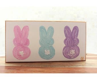 Bunny Butt Pastel Easter Art for Spring Decor