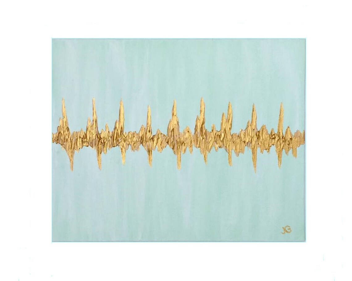 Baby Heartbeat Canvas Nursery Decor Baby Heartbeat Painting Etsy