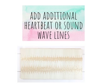 Add additional heartbeats or sound waves to single painting, baby heartbeat painting, sound wave painting, soundwave canvas, Beats By Jenn