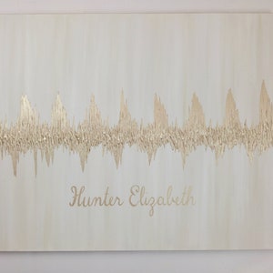 Add Personalization to Heartbeat Canvas, Name, Verse, or Quote, Baby Heartbeat Canvas Painting from Sonogram, Sound Wave Painting image 8