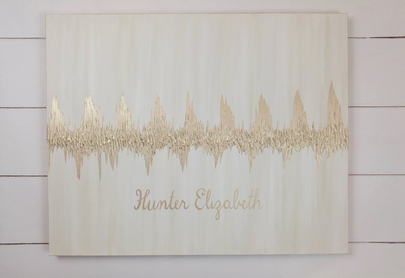 Add Personalization to Heartbeat Canvas, Name, Verse, or Quote, Baby Heartbeat Canvas Painting from Sonogram, Sound Wave Painting image 8