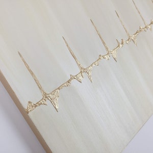 Abstract EKG Art: Textured Heartbeat Painting