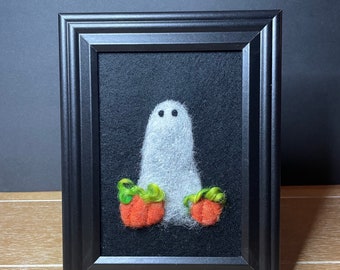 Ghost Portrait | Needle Felted | Pumpkin Patch spirit