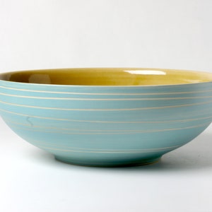 Blue fruit bowl