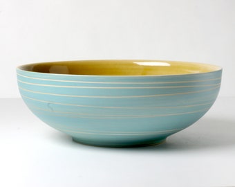 Blue fruit bowl