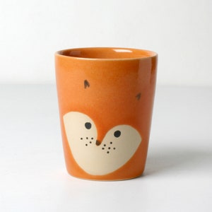 Orange children's mug fox gifts for children