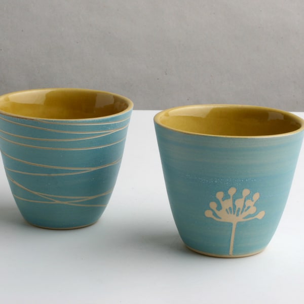 2 hand-made espresso cups gifts for her