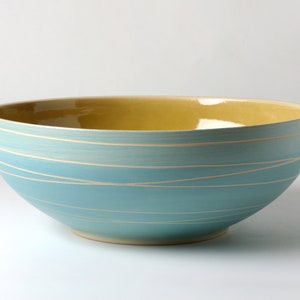 Hand-made bowl, for salad, fruit gifts for her