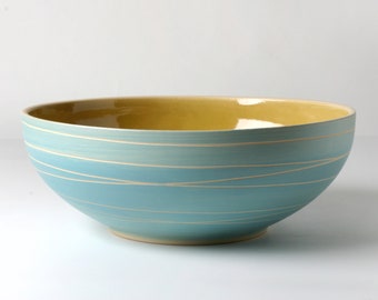 Hand-made bowl, for salad, fruit gifts for her