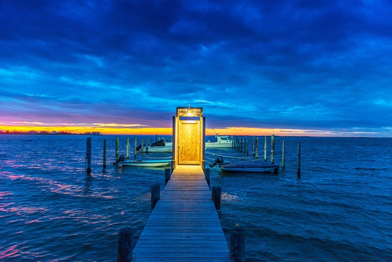 Fire Island NY Boat Dock Art Photo
