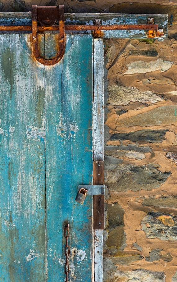 Old Barn Door Framed And Archivally Matted Etsy