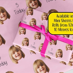 Personalised photo wrapping paper ROLL eco friendly thick quality ROLLS gift wrap paper birthday him her Funny Christmas Customised gift