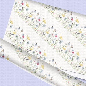 Geschenkpapier mit wilden Blumen. ROLL umweltfreundliches dickes Qualität Geschenkpapier für Geburtstag sie. Muttertag, Geburtstag, Hochzeit, Weihnachten.