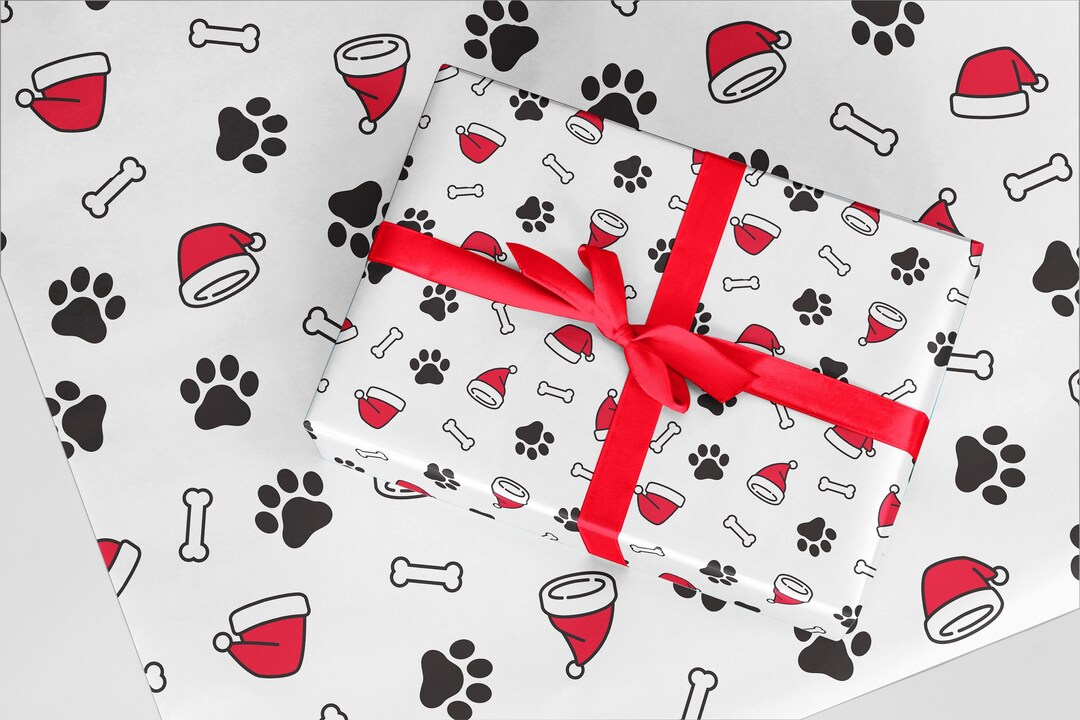 Christmas Dog Wrapping Paper A3 & ROLLS Eco Thick Quality Gift Wrap