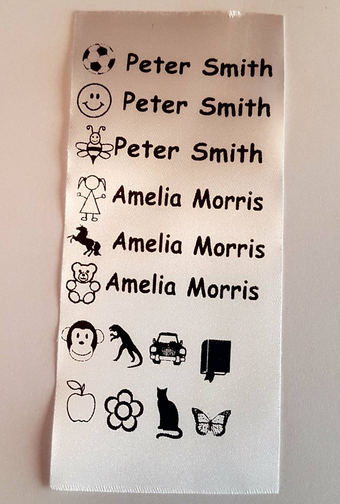Personalised Iron on Name Labels. School Uniform PE Kit Etsy