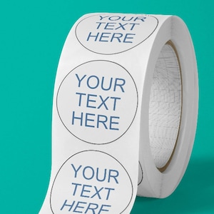 Fügen Sie Ihren Text hinzu Rolle Aufkleber Small Business Verpackungsetiketten 35 mm 50 mm Personalisierte Firma stationär Runde Verpackung Wachs schmelzen Individuelle