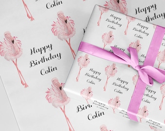 Papel de regalo flamenco personalizado. presente Personalizado A3 envoltura de regalo de calidad ecológica cumpleaños mamá nan tía su Personalizado