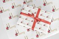 Christmas initial with santa wrapping paper Gift ROLLS Personalised A3 eco friendly thick quality gift wrap christmas Customised family