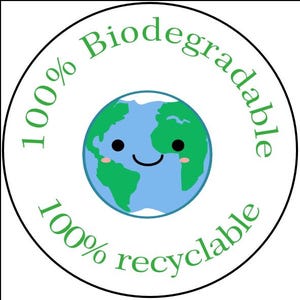 Autocollants pour emballages biodégradables, étiquettes écologiques, scellages d'emballages recyclables, autocollants en rouleau pour petites entreprises image 4