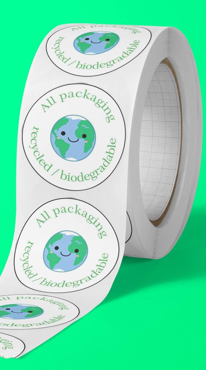 Biodegradable Packaging Stickers Eco Friendly Labels Recyclable ...