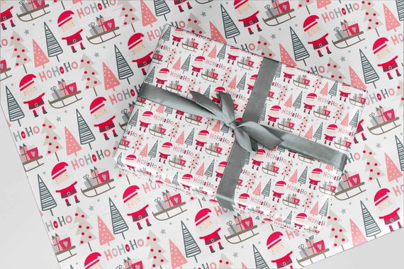 Santa Hohoho Christmas Hohoho Wrapping Paper A3 Eco Friendly Thick