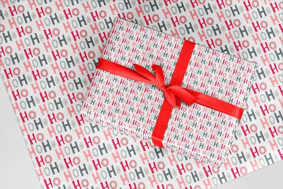 ECO Christmas Hohoho Wrapping Paper A3 Eco Friendly Thick Quality Gift Wrap  Christmas Customised Present Wrap Gift Wrap for the Family 