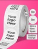 Roll of Logo stickers Small Business packaging labels 35mm 50mm Personalised Company stationary Round Packaging wax melt Customised logo art
