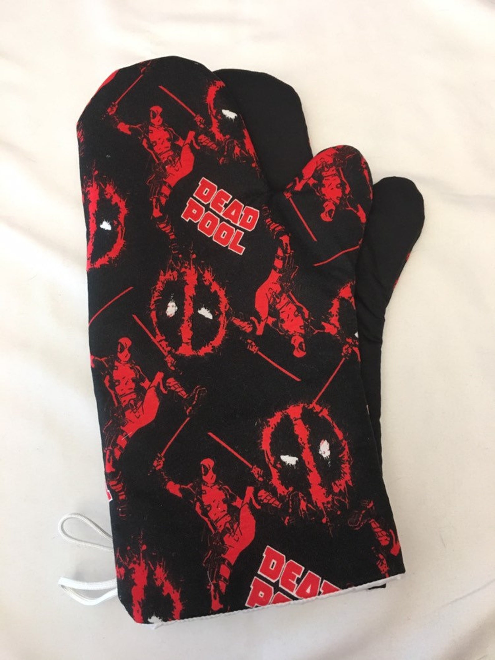 Oven mitts. Deadpool. A pair of fully functional long oven Etsy