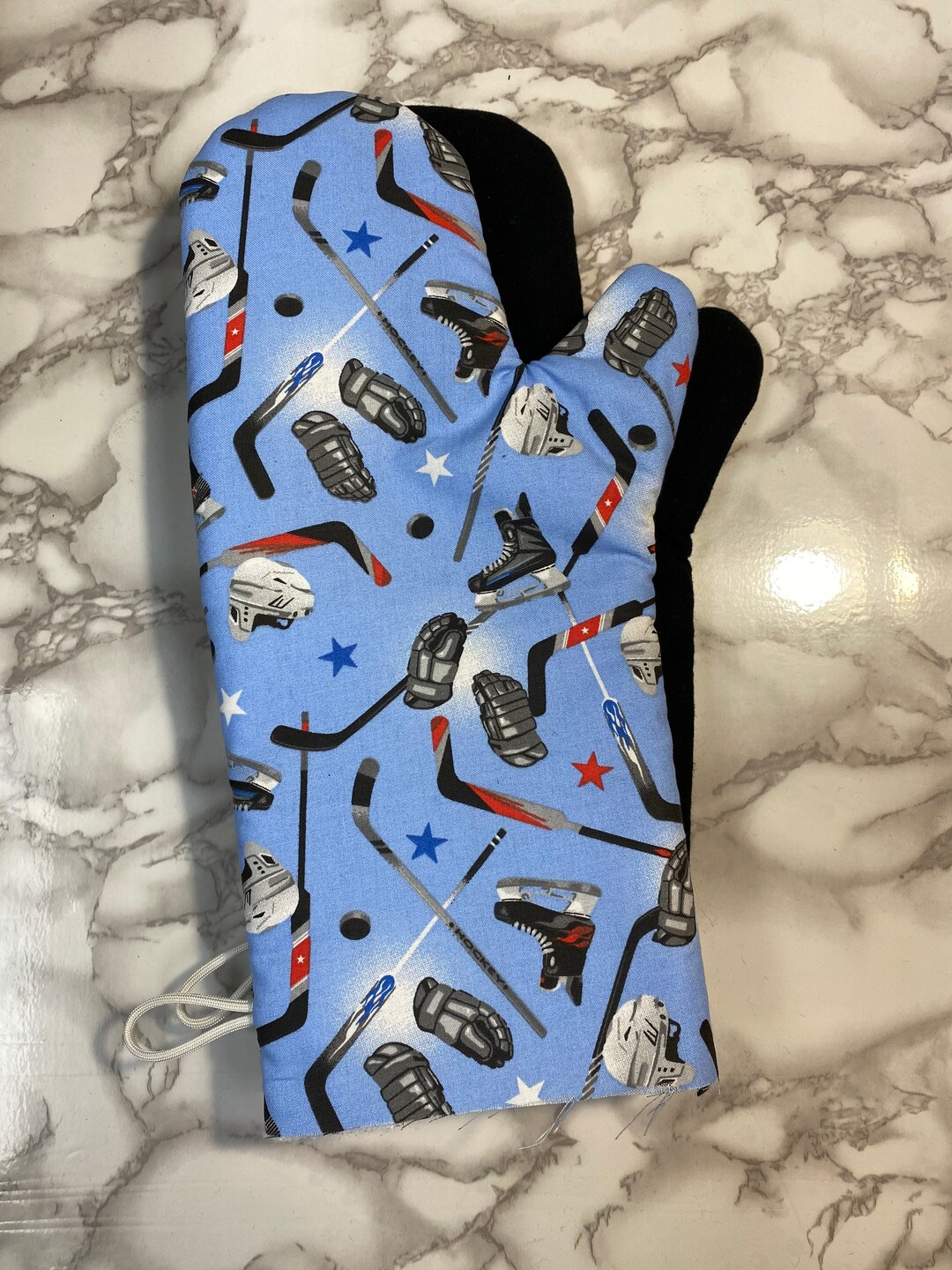 Oven Mitts Hockey Time Stick Puck Skates A Pair of Fully Etsy