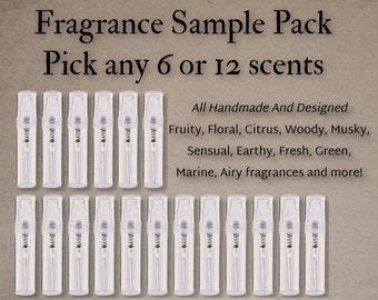 Perfume Sample Pack | Pick Your Scents | Handmade Fragrance Sampler Set | Woody Floral Citrus Spray | Gift Set