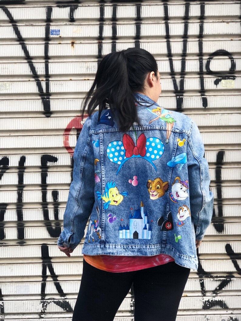 Disney Icons Cute Jean Jacket | Etsy 