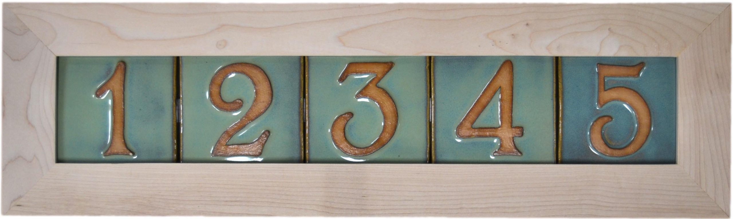 5 Tile House Number Frame Etsy
