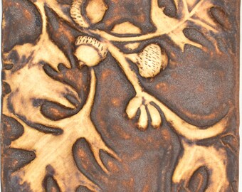 4x4 Acorns and Oak Leaves