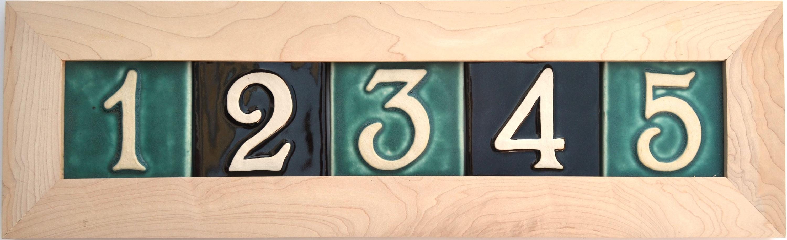 5 Tile House Number Frame - Etsy