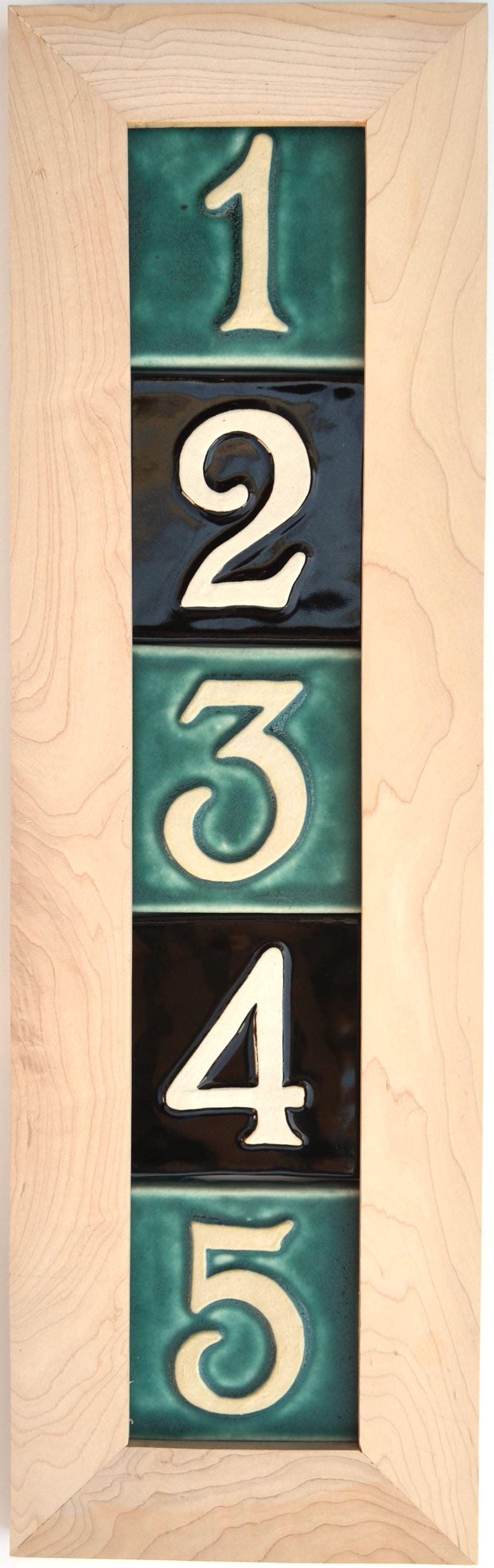 5 Tile House Number Frame - Etsy