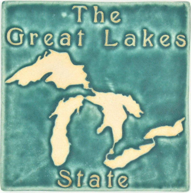 6x6 great lakes state tile seafoam
