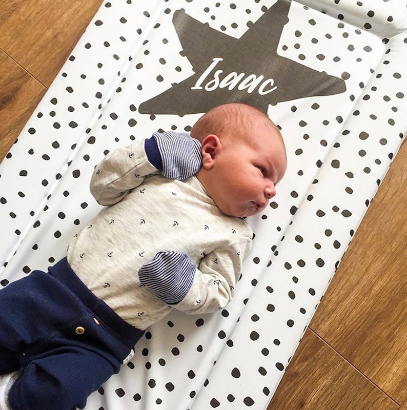 Personalised Baby Changing Mat Dalmatian Dot Star Modern Etsy